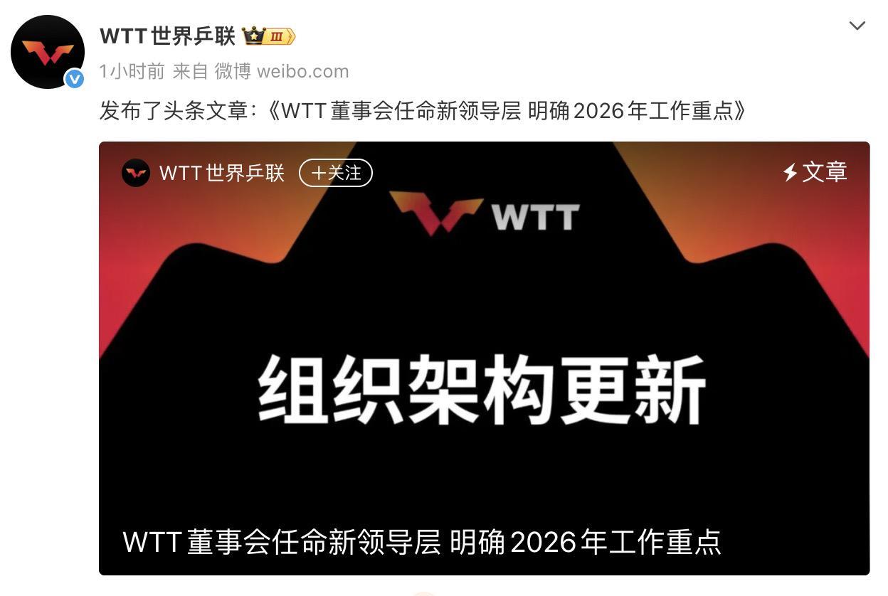 皇冠网-刘国梁卸任WTT董事会主席, 国际乒联主席佩特拉·索林接任